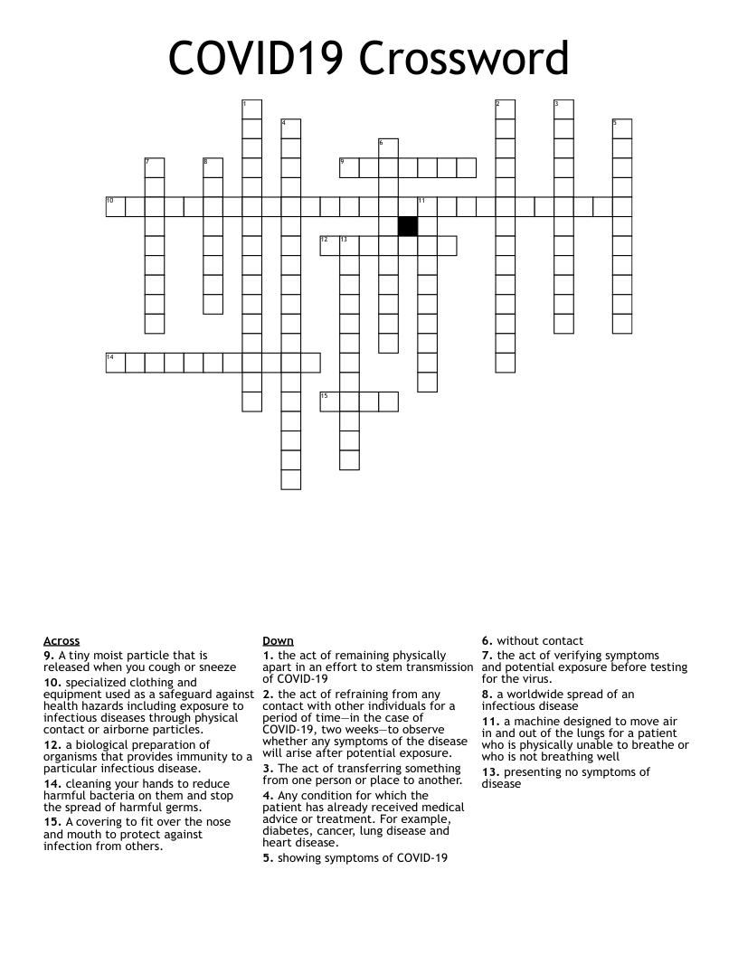 COVID19 Crossword