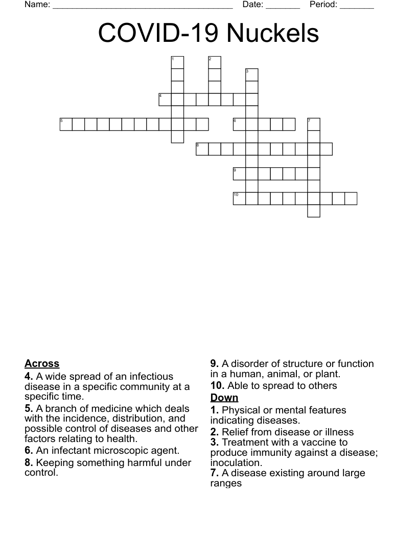 COVID-19 Nuckels Crossword