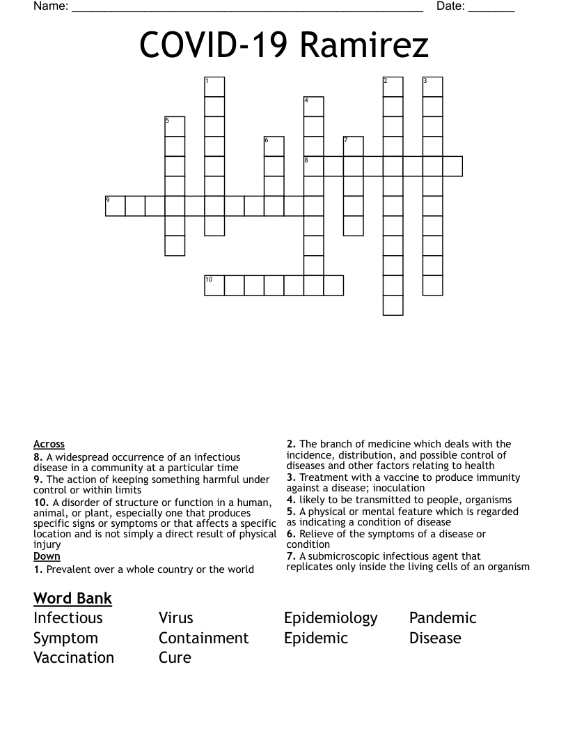 COVID-19 Ramirez Crossword
