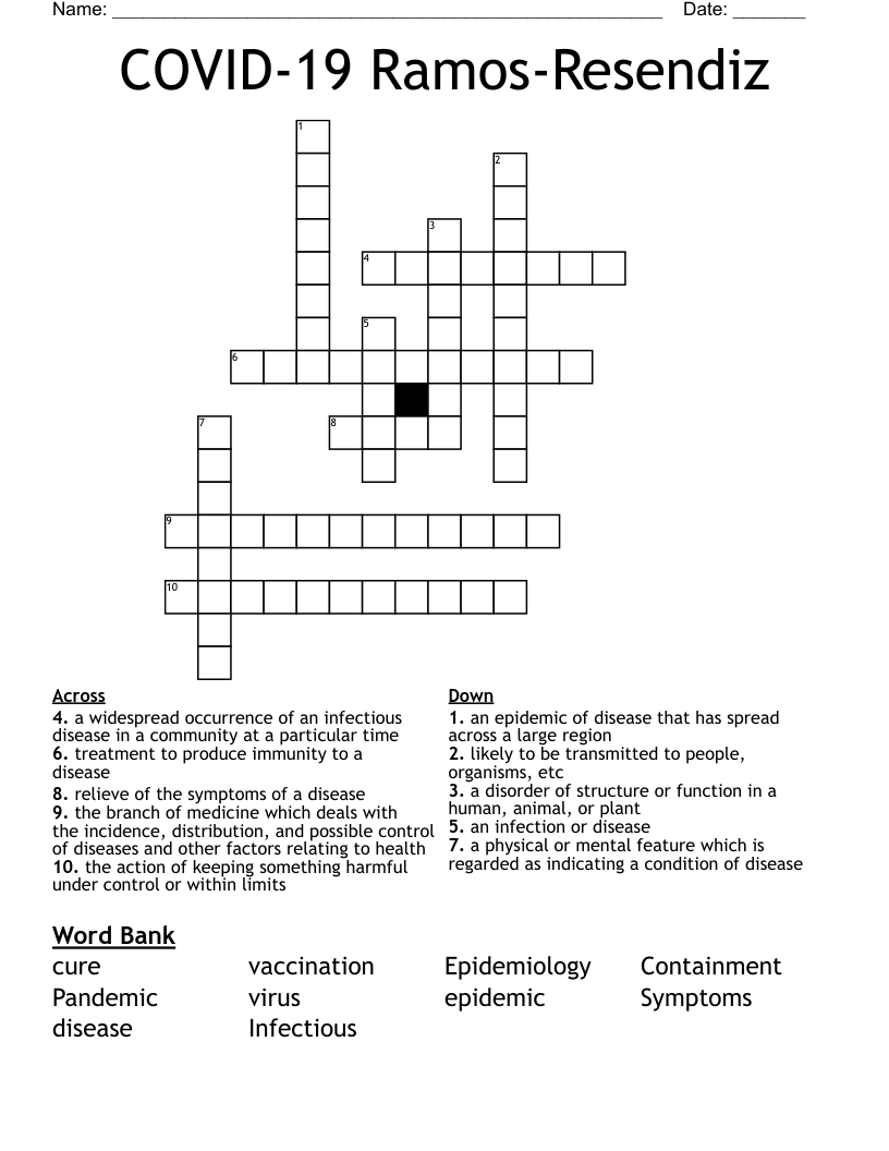 COVID-19 Ramos-Resendiz Crossword