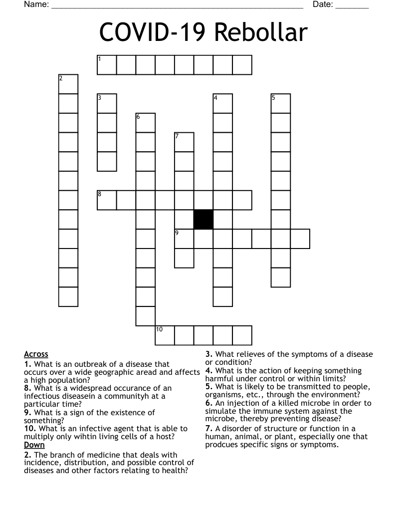 COVID-19 Rebollar Crossword