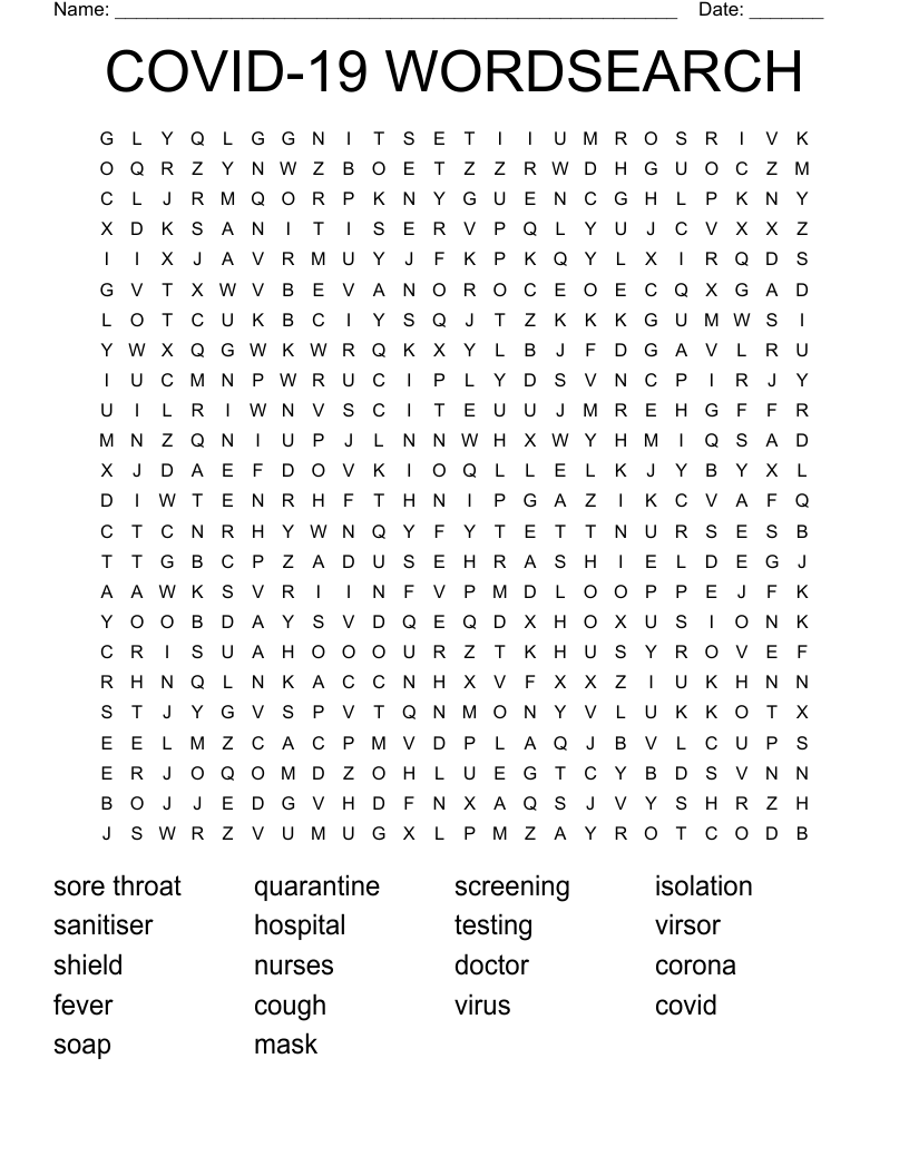 COVID-19 WORDSEARCH