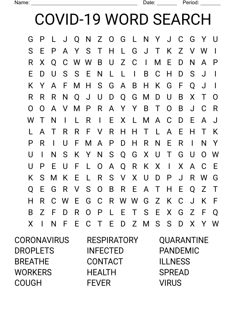 COVID-19 WORD SEARCH