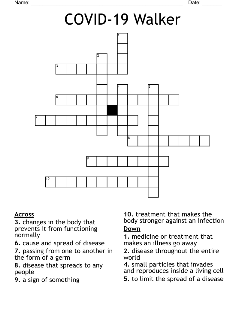 COVID-19 Walker Crossword