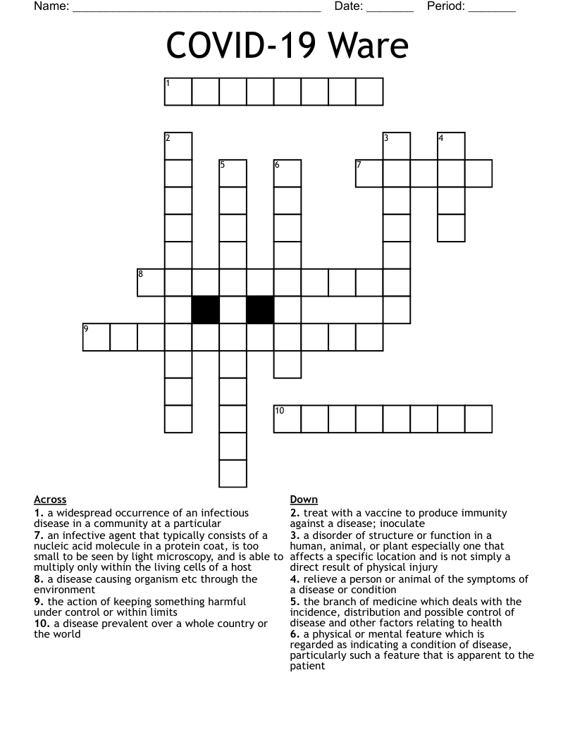 COVID-19 Ware Crossword