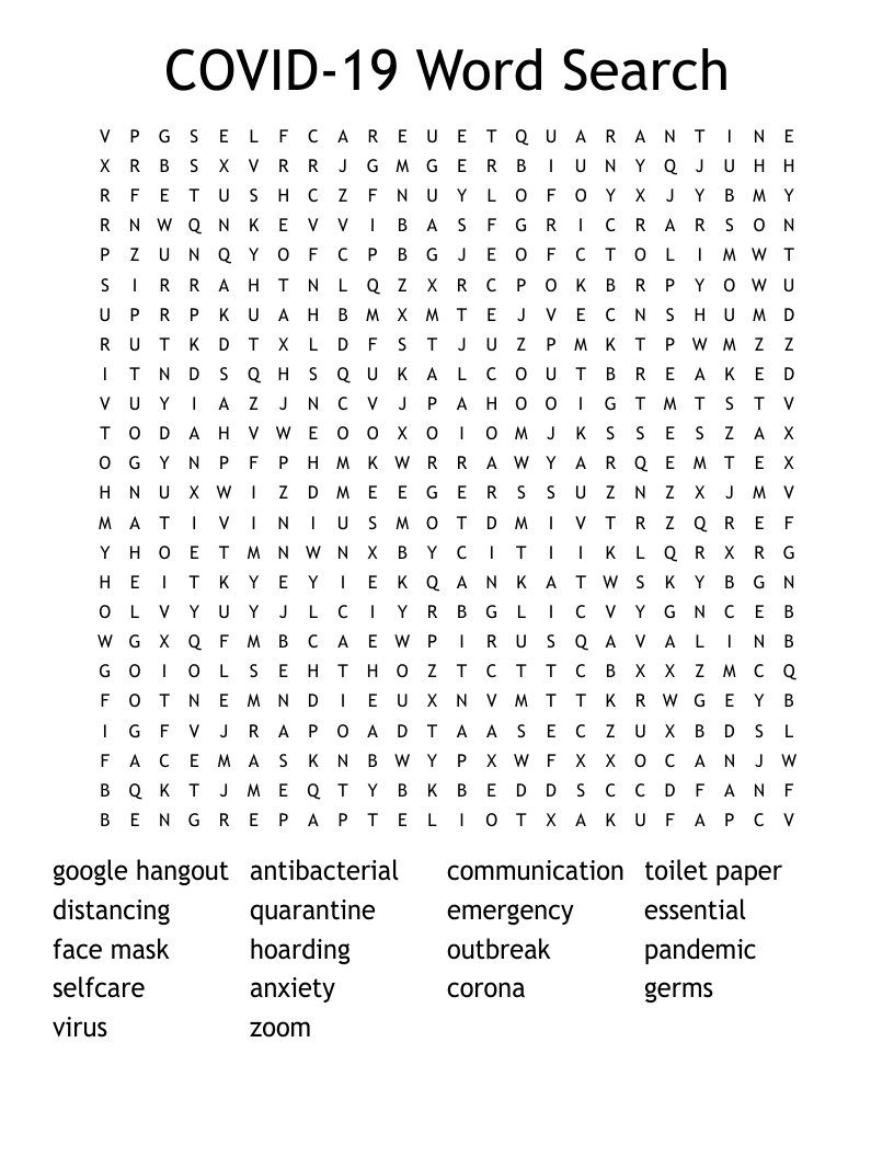 COVID-19 Word Search