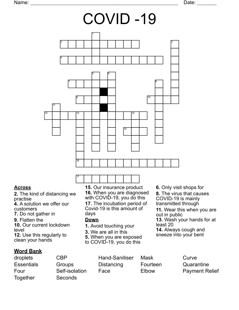 COVID -19 Crossword