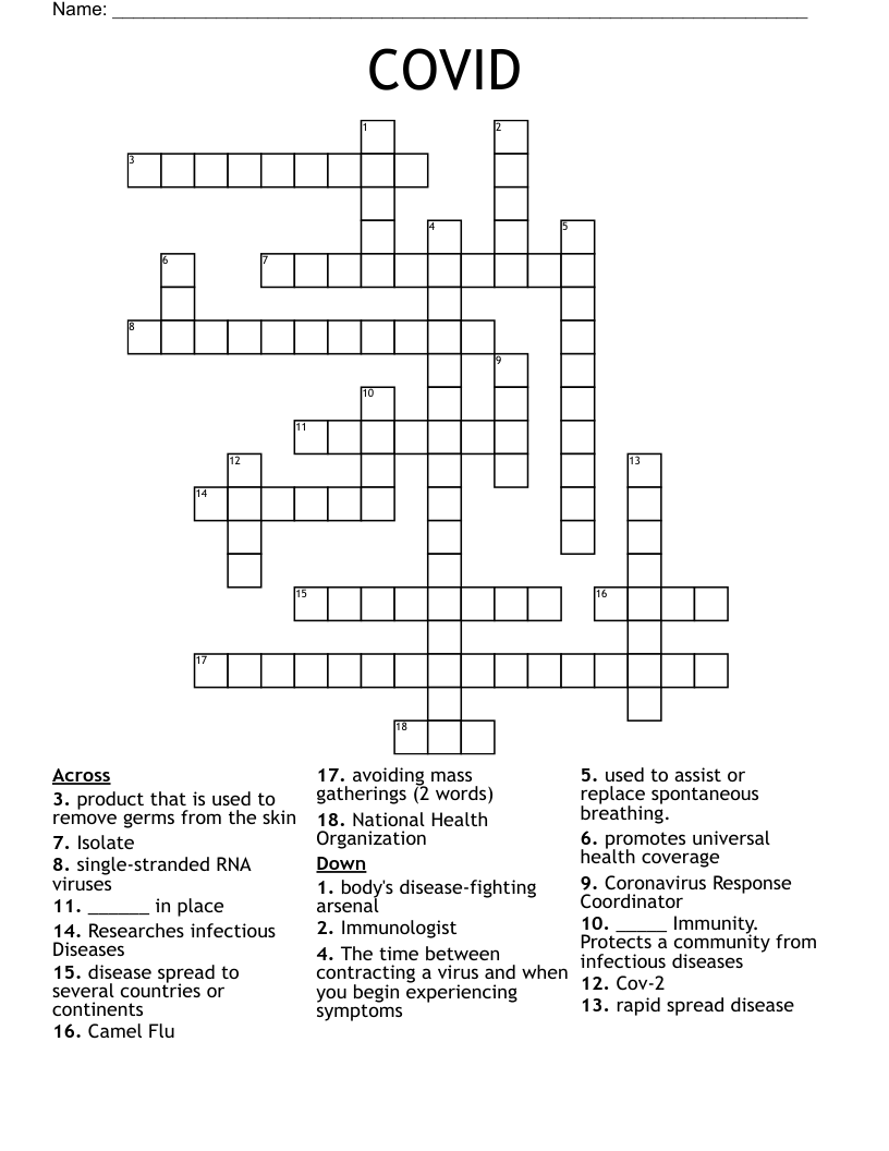 COVID Crossword