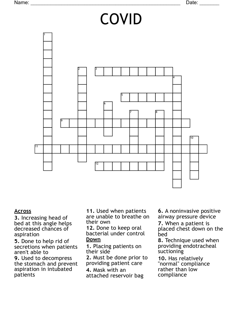 COVID Crossword
