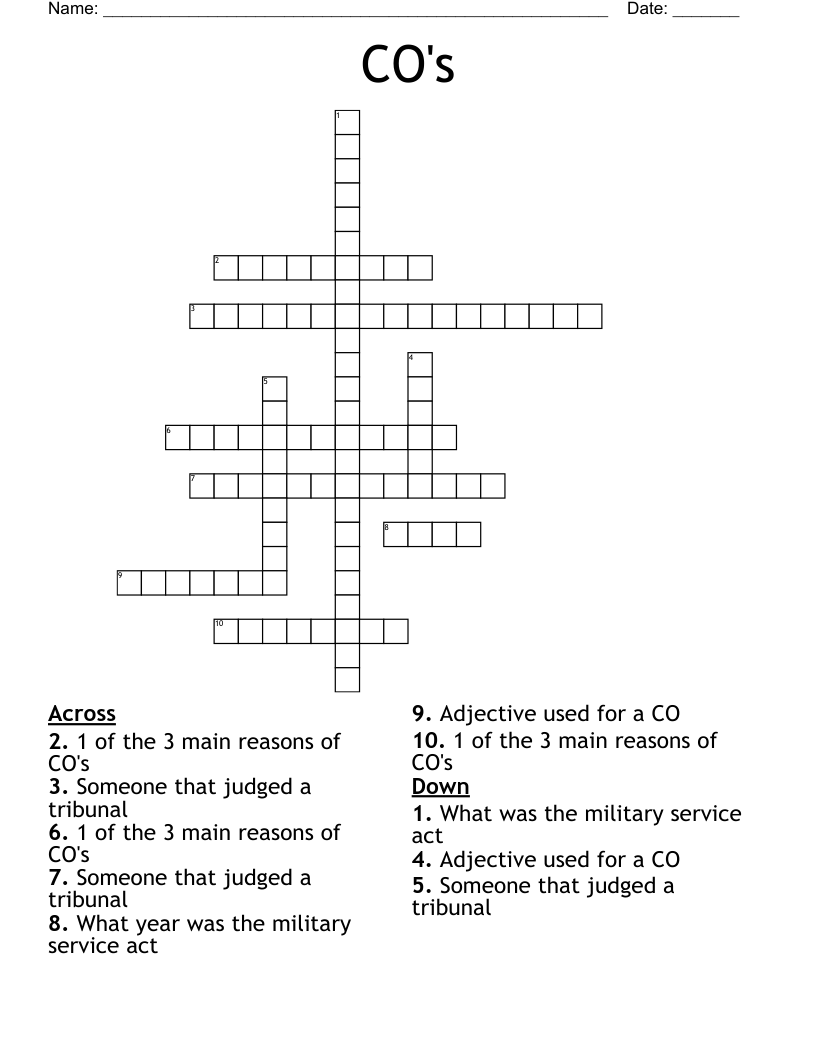 CO's Crossword