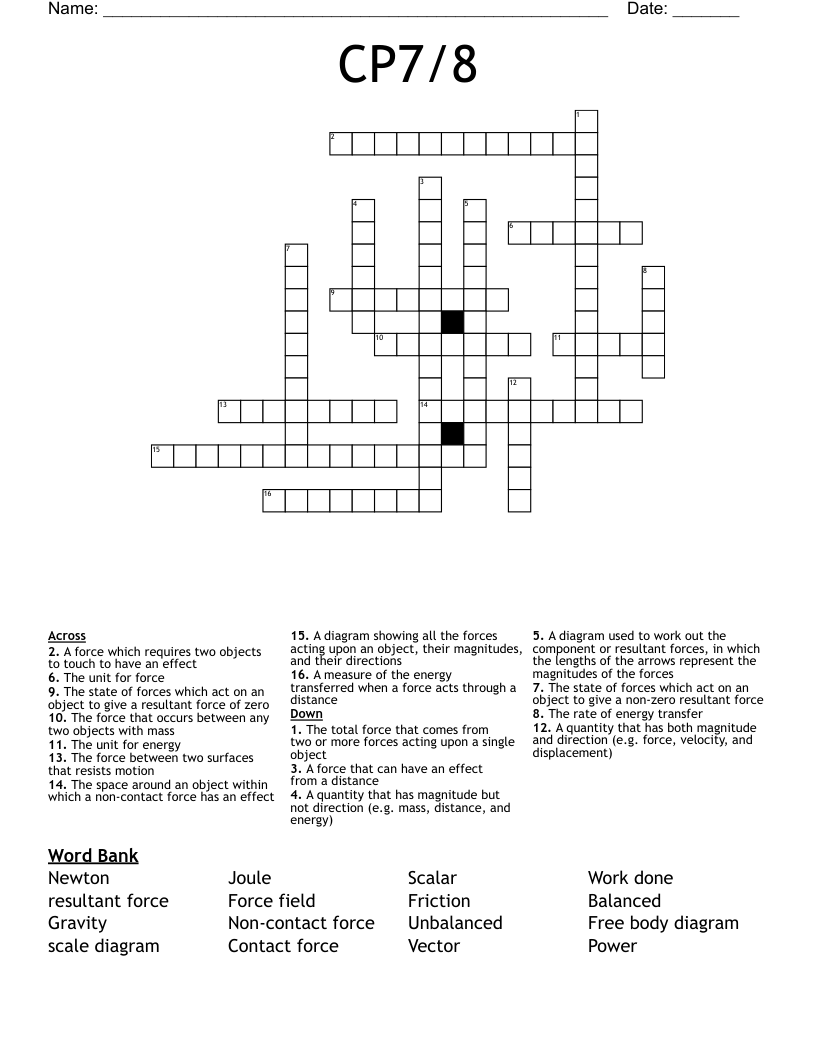 CP7/8 Crossword
