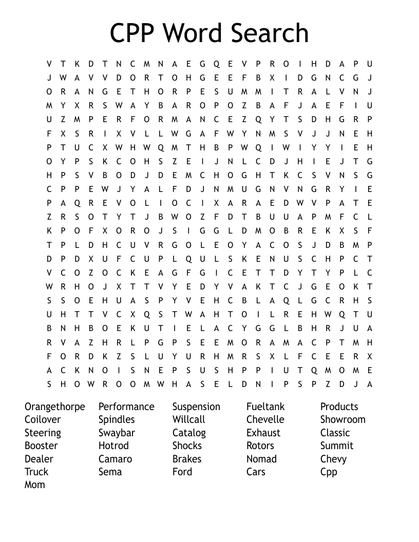 CPP Word Search 
