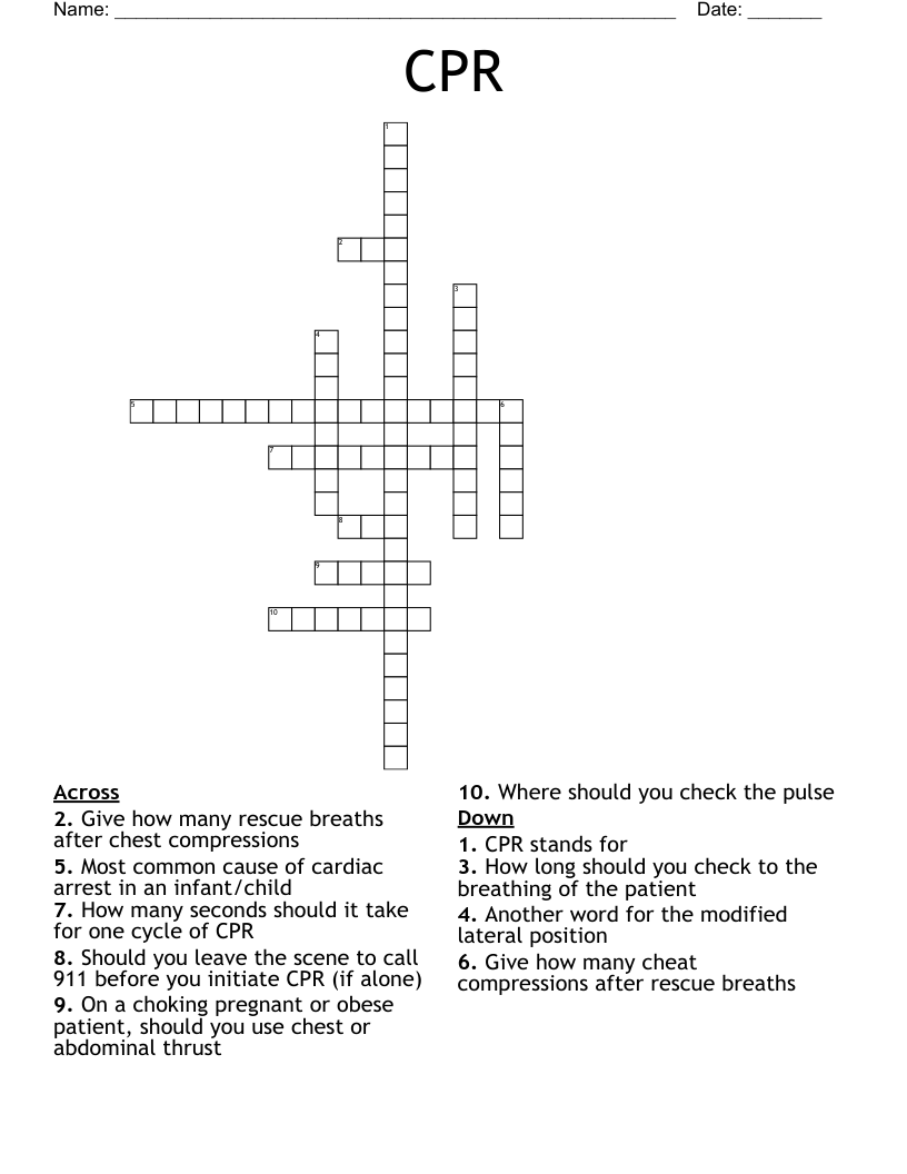 CPR Crossword