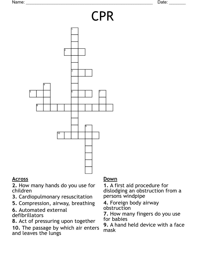 CPR Crossword