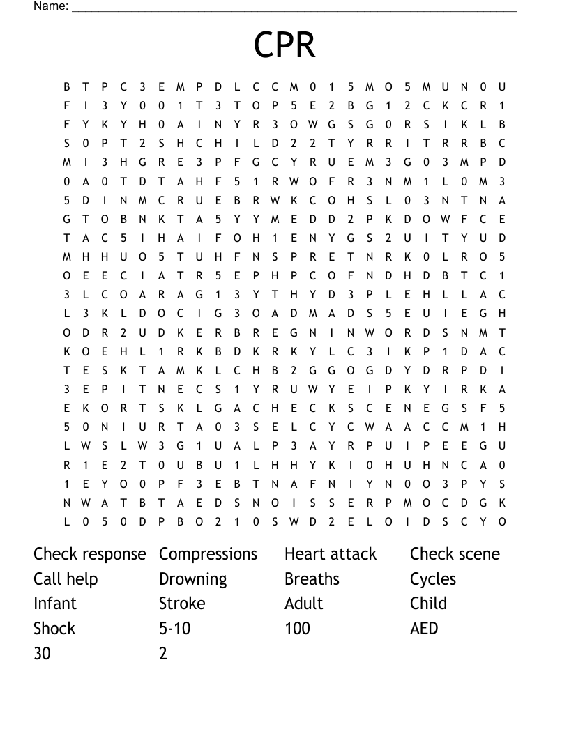 CPR Word Search
