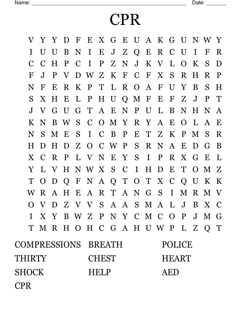 CPR Word Search
