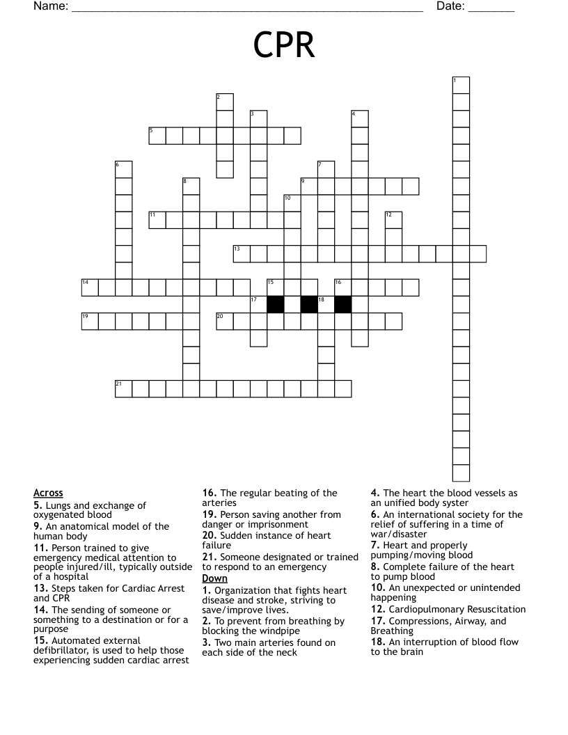 CPR Crossword