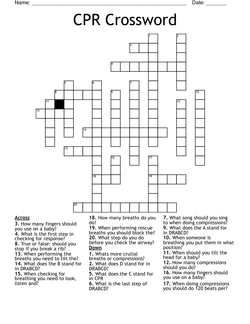 CPR Crossword