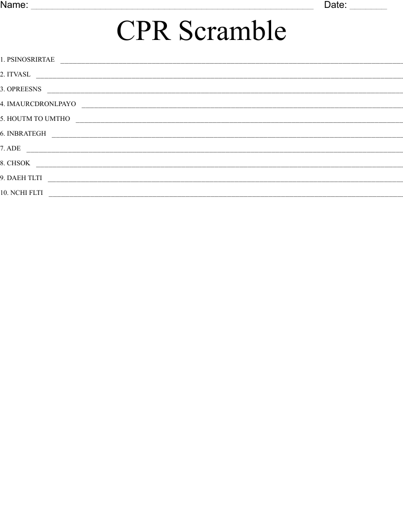 CPR Scramble
