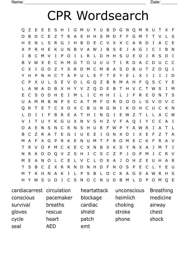 CPR Wordsearch