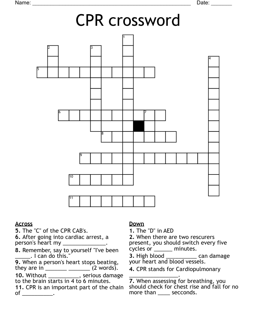 CPR crossword