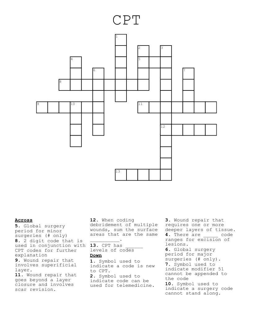 CPT Crossword
