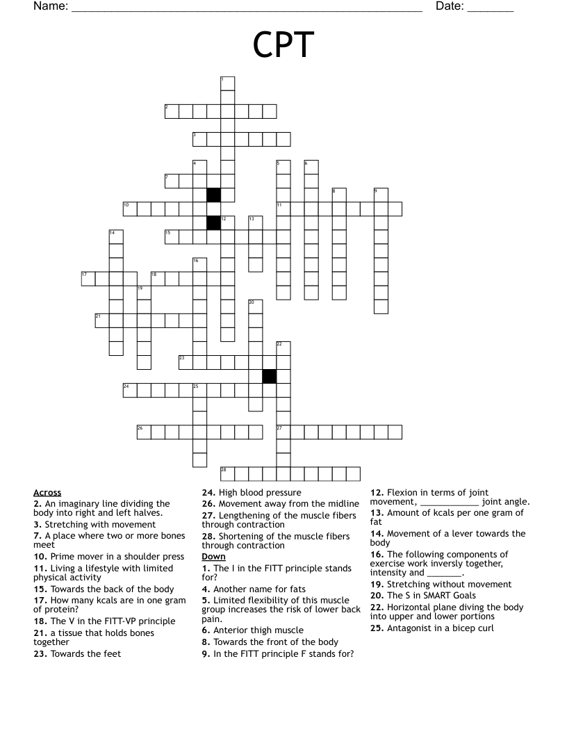 CPT Crossword