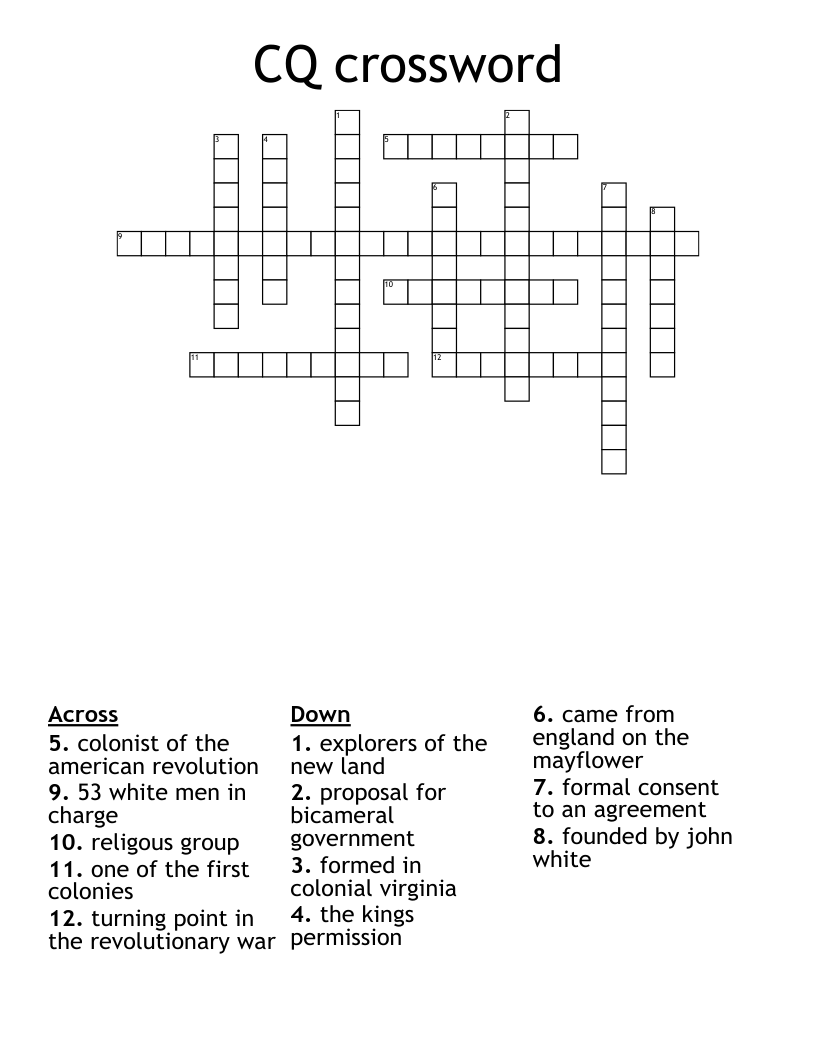 CQ crossword