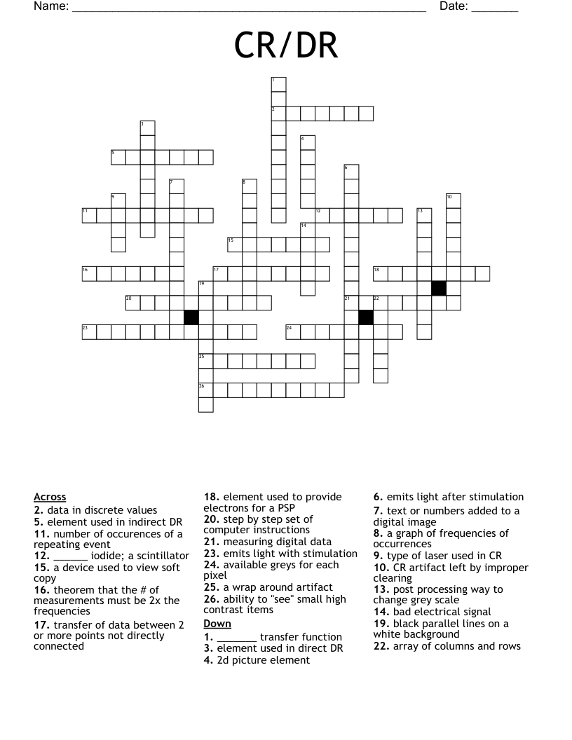 CR/DR Crossword