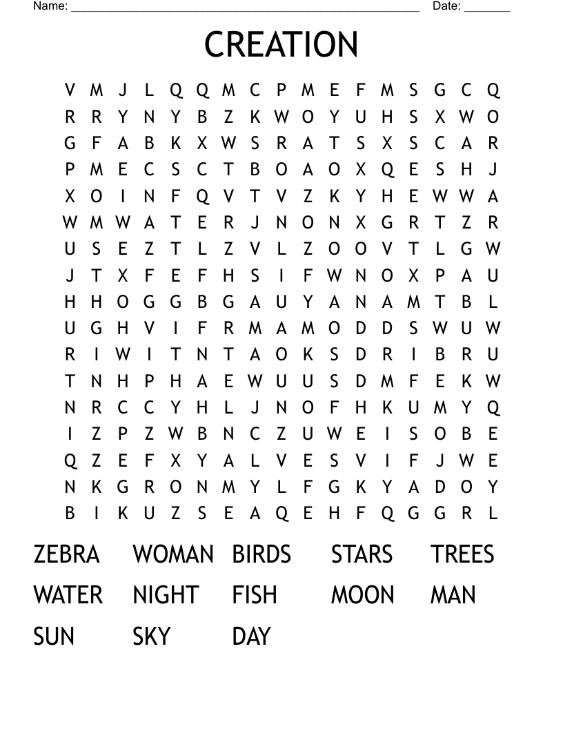 CREATION Word Search
