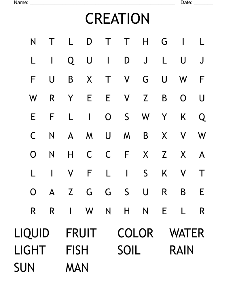 CREATION Word Search