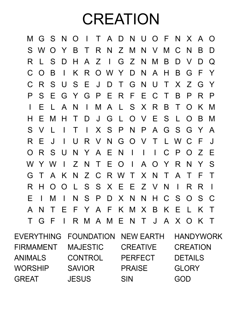 CREATION Word Search