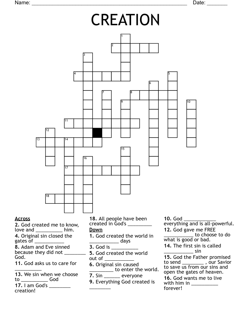 CREATION Crossword