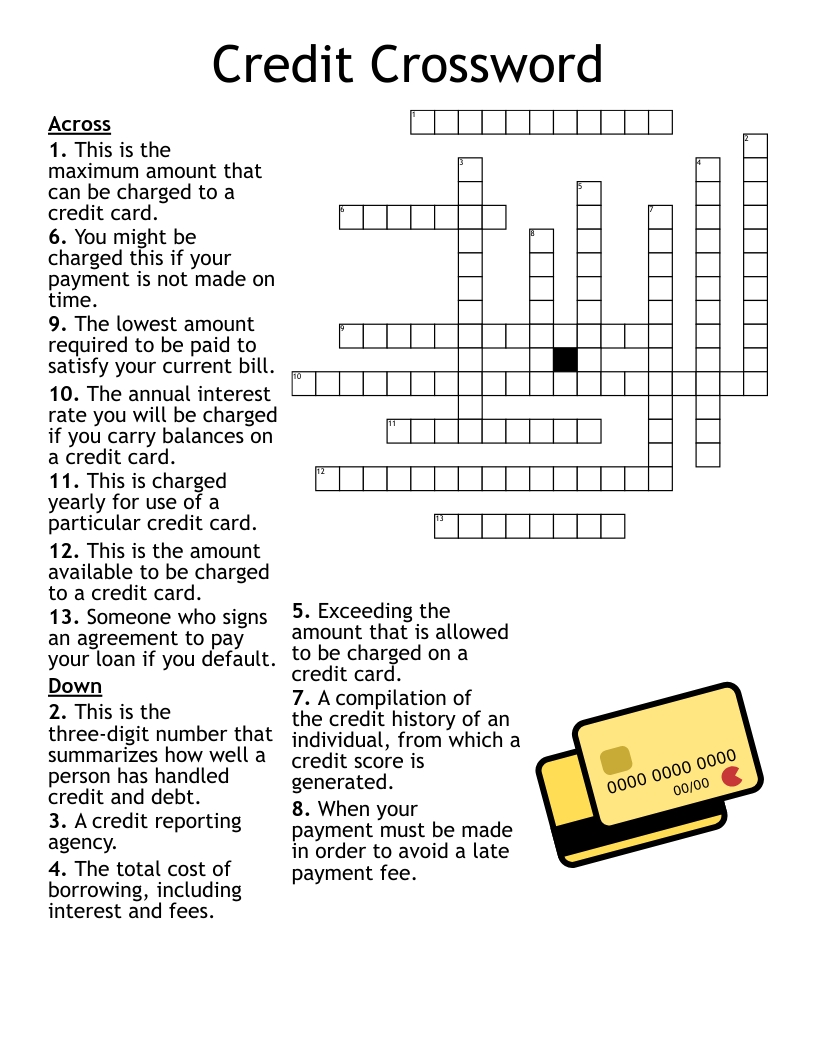 Credit Crossword