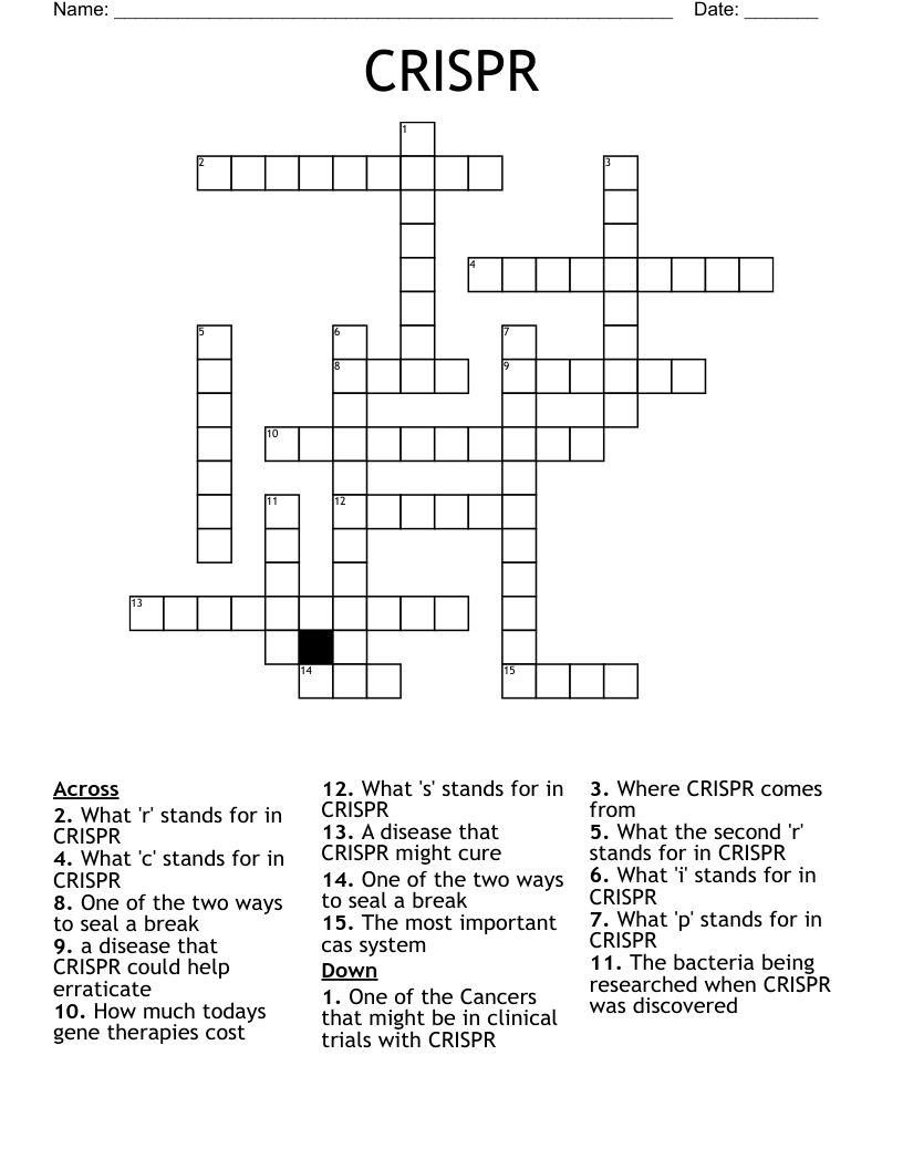 CRISPR Crossword