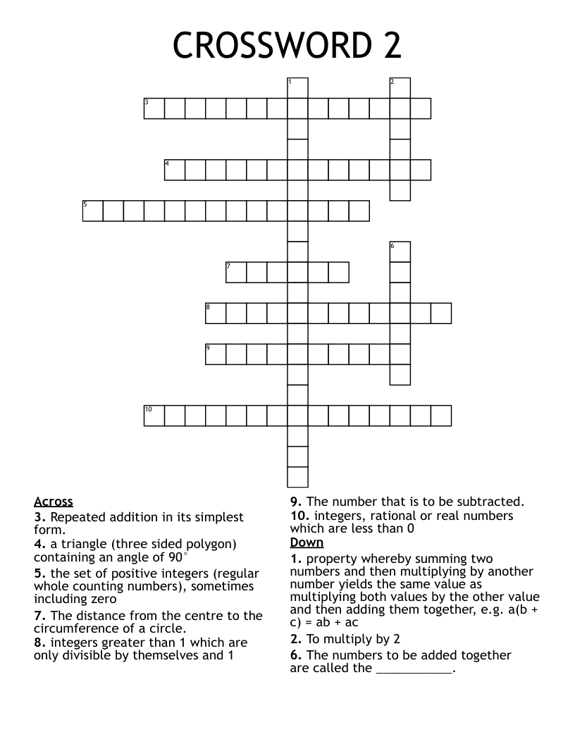 CROSSWORD 2
