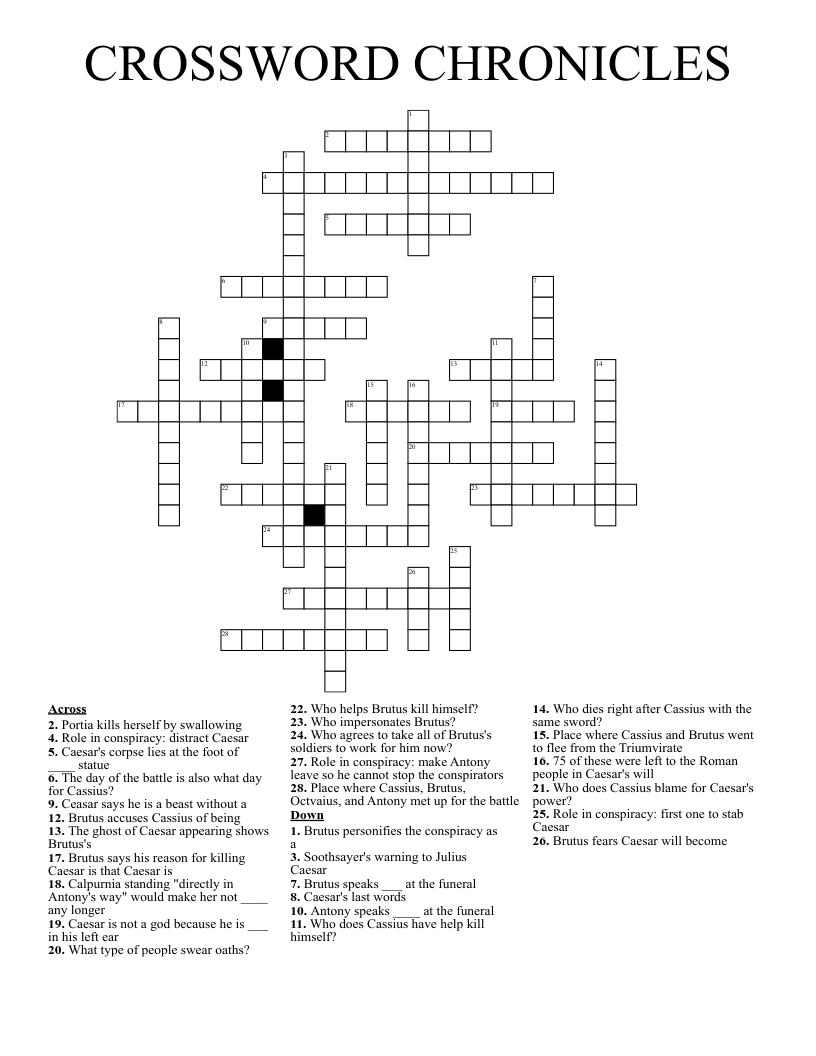 CROSSWORD CHRONICLES