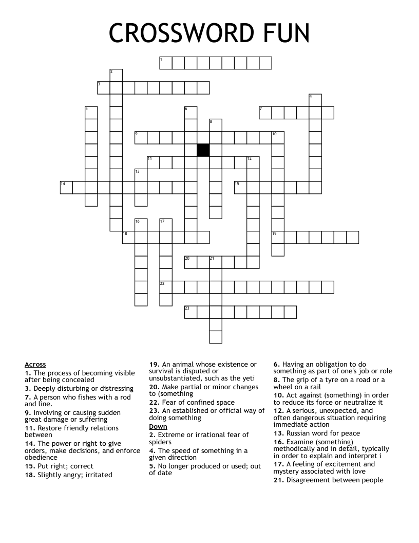 CROSSWORD FUN