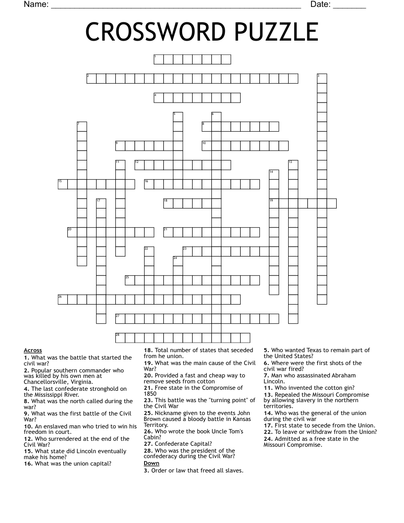 CROSSWORD PUZZLE 