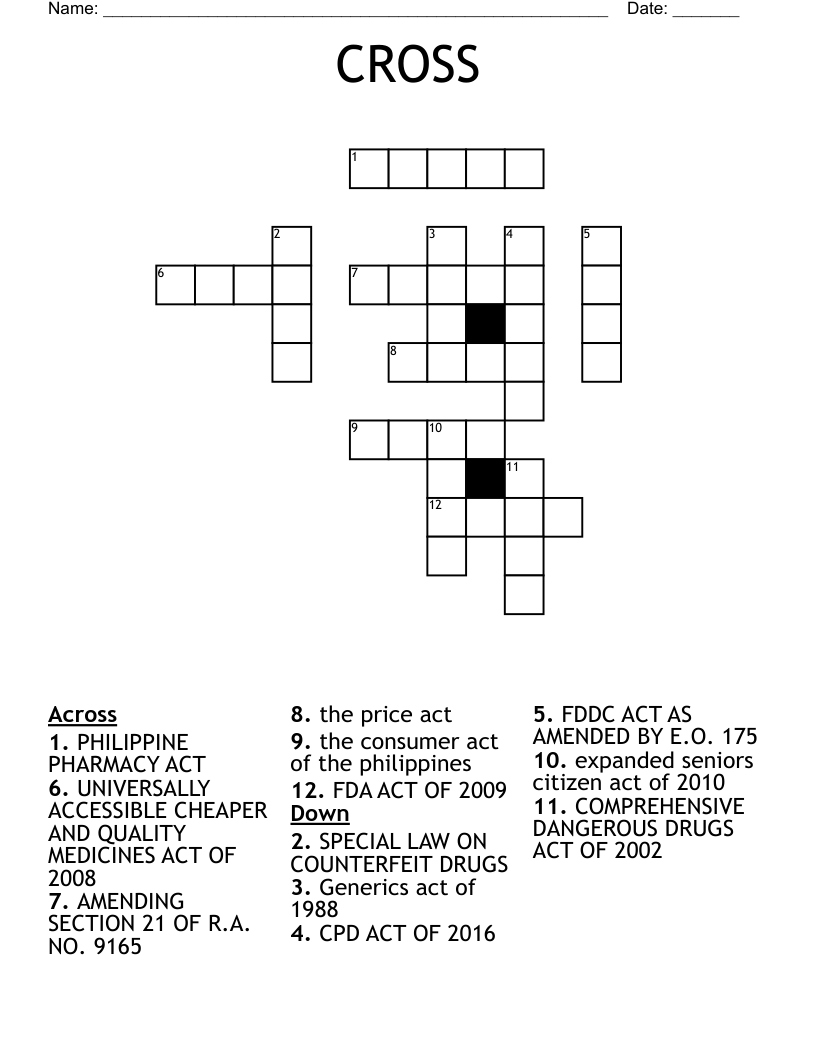 CROSS Crossword