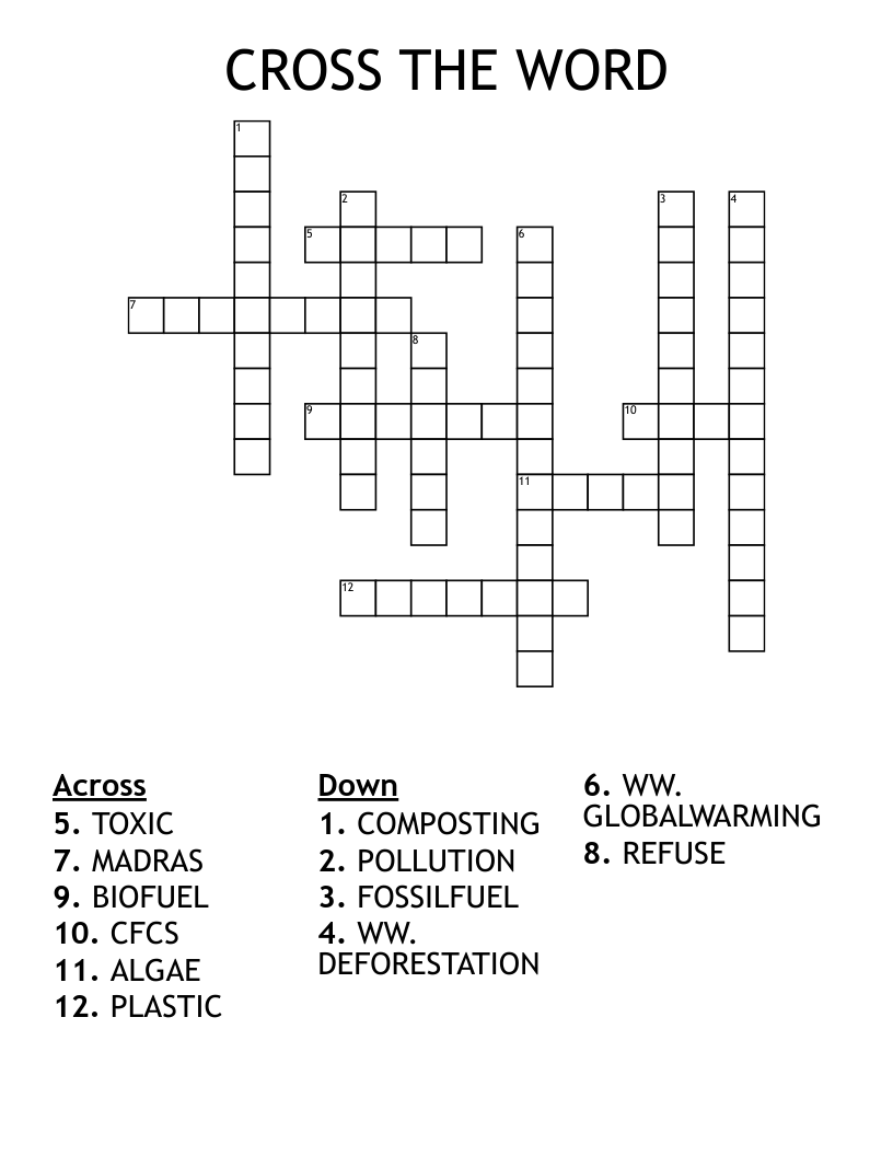 CROSS THE WORD Crossword
