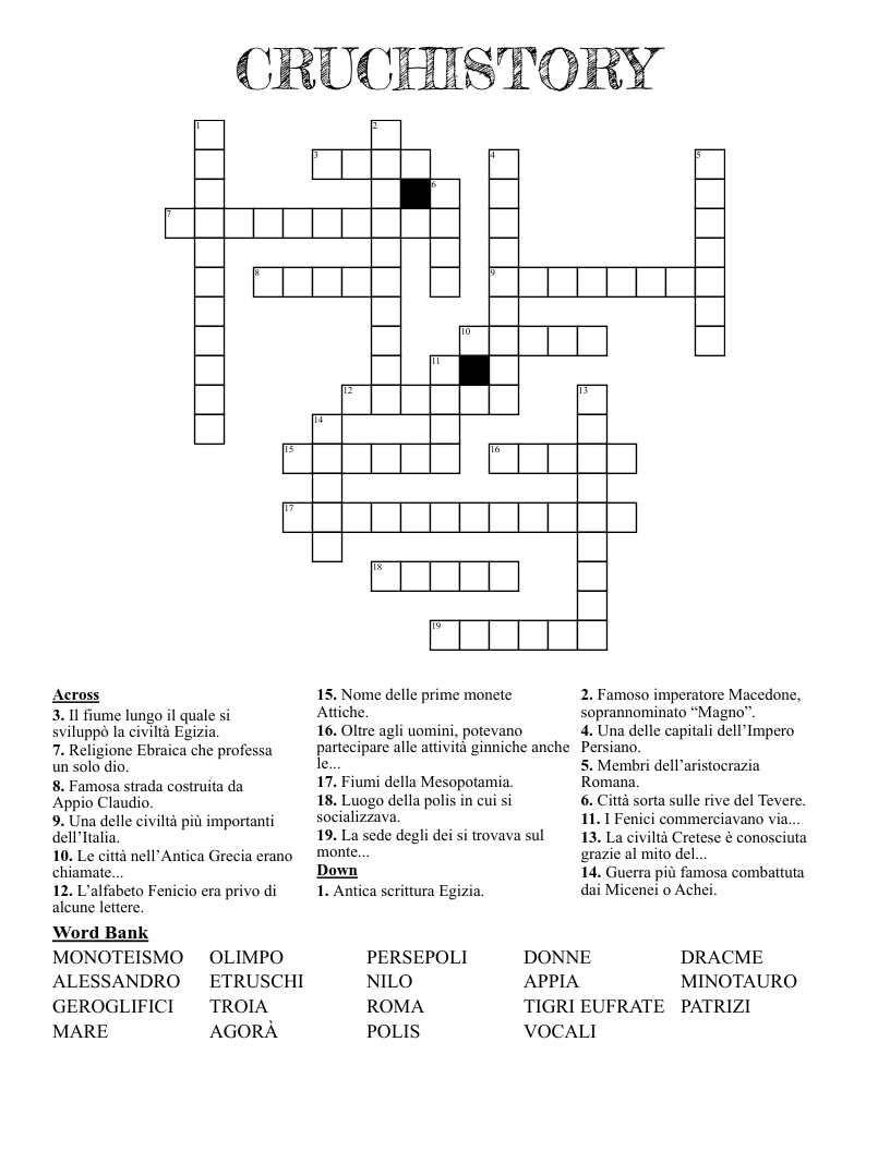 CRUCHISTORY Crossword