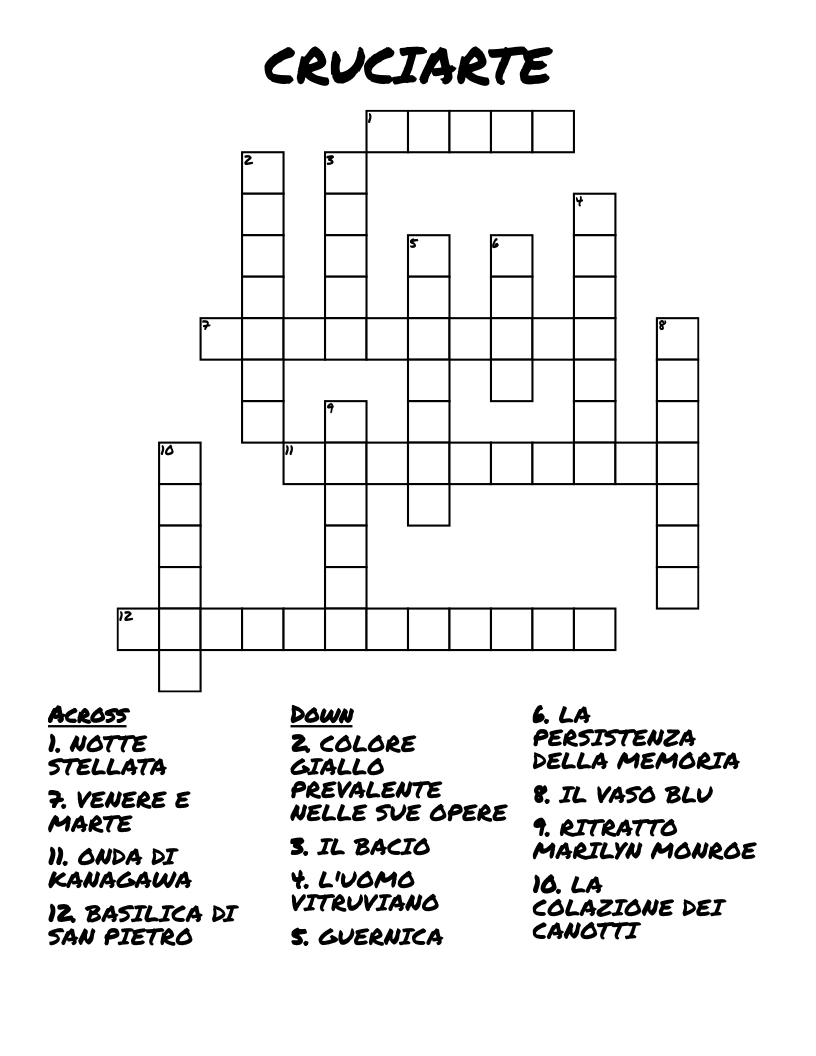 CRUCIARTE Crossword