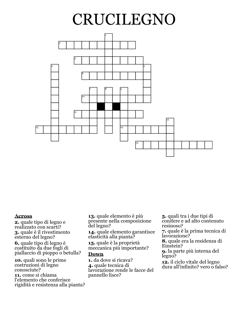 CRUCILEGNO Crossword