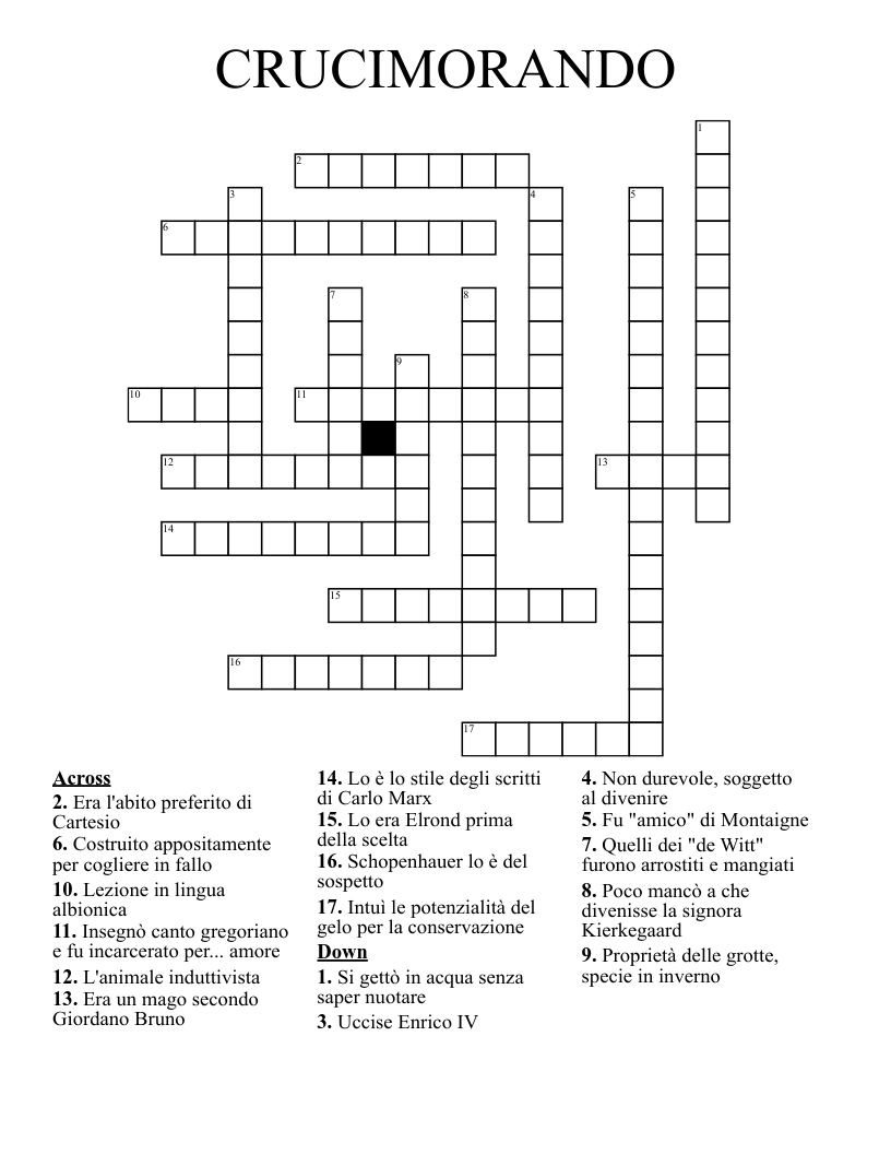 CRUCIMORANDO Crossword