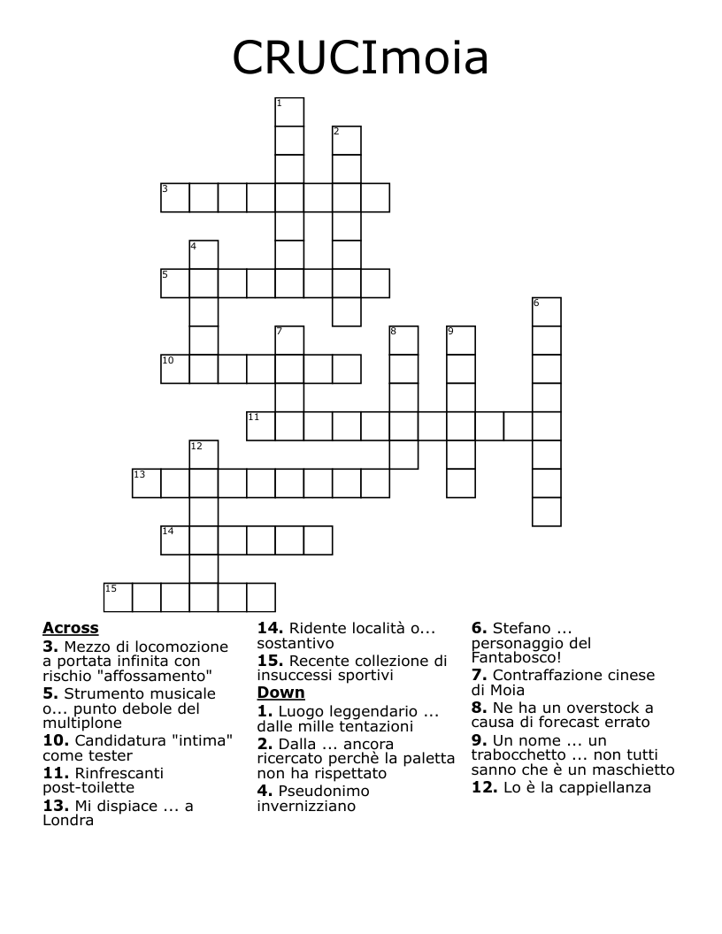 CRUCImoia Crossword
