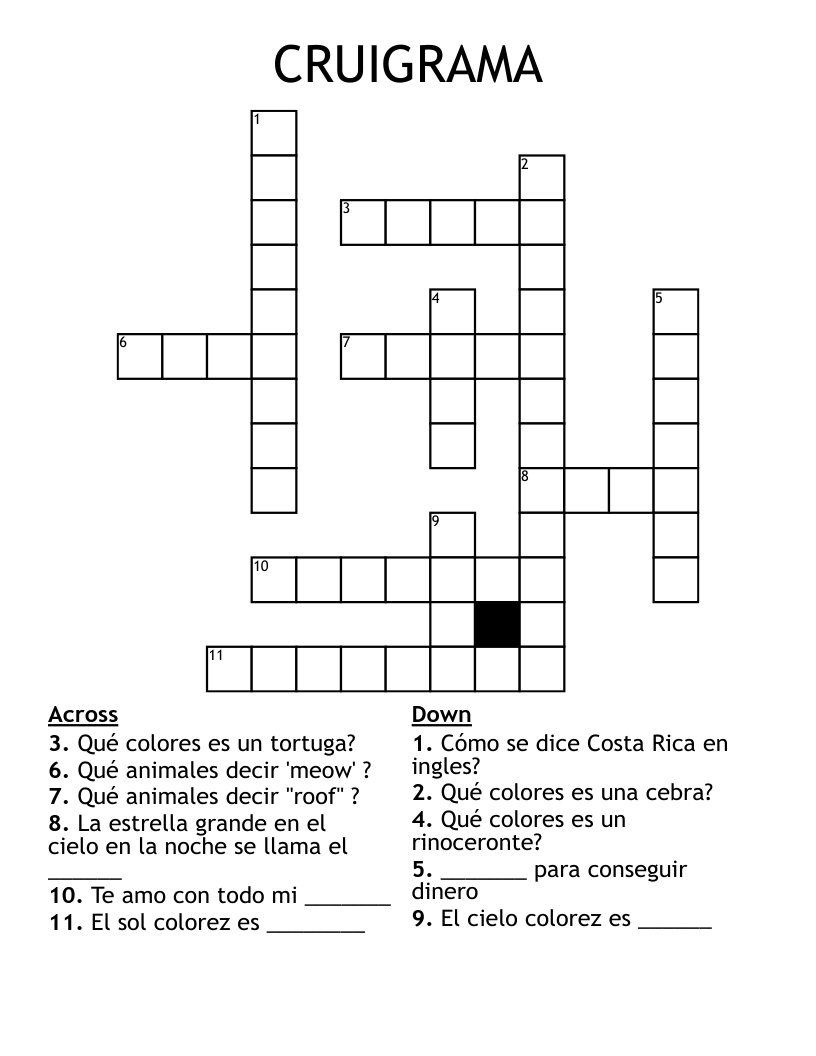 CRUIGRAMA Crossword