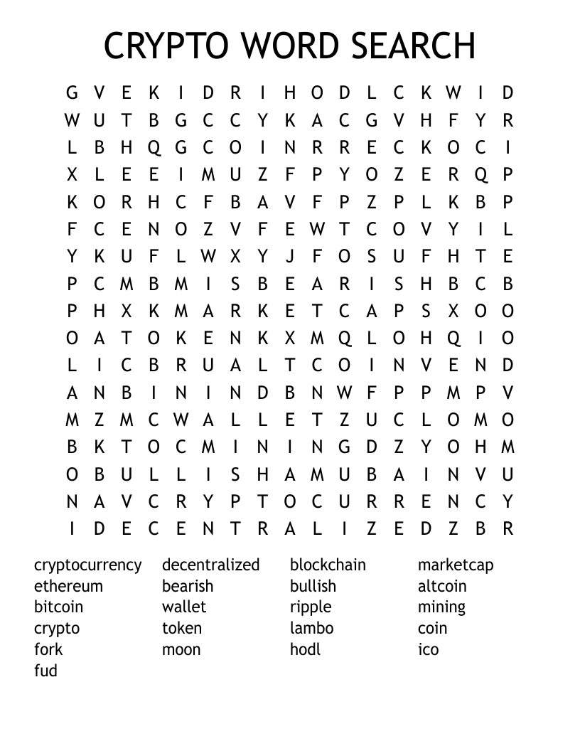 CRYPTO WORD SEARCH