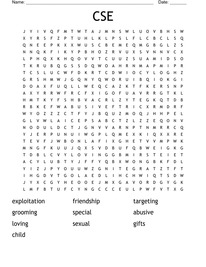 CSE Word Search