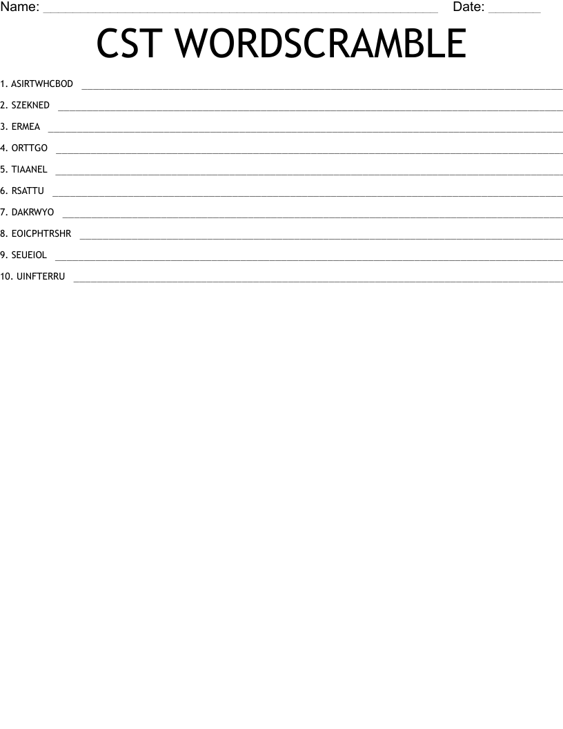CST WORDSCRAMBLE